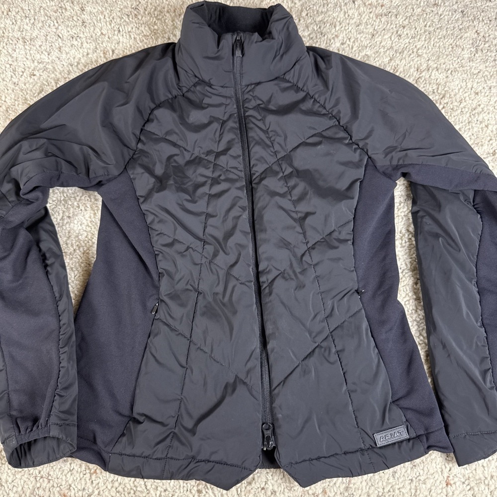 ARIAT Volt Jacket Womens Small BlackAriat Tek Primaloft Insulated Quilted Puffer